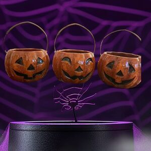 COUNTRY PUMPKIN CONDIMENT SET, 3‎ 8-oz bowls
